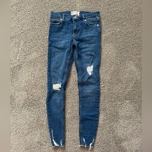 Free People Distressed Skinny Jeans